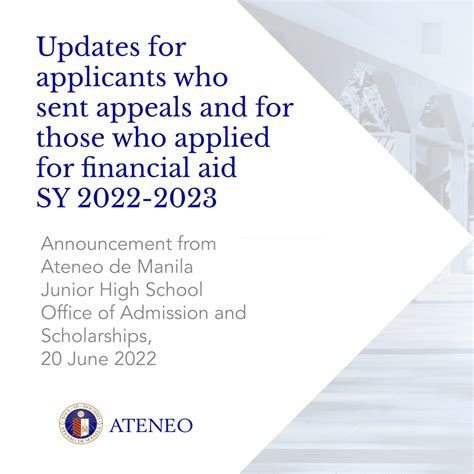 Updates from the AJHS Office of Admission and Scholarships (22 .